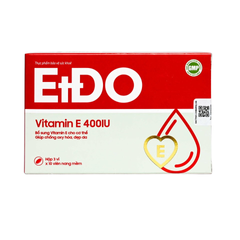 (Chính hãng) Viên Uống Vitamin E 400IU EtĐo Hộp 30 Viên Chính Hãng - Bổ Sung Vitamin E, Hỗ Trợ Chống Oxy Hóa, Dưỡng Da Mịn Màng
