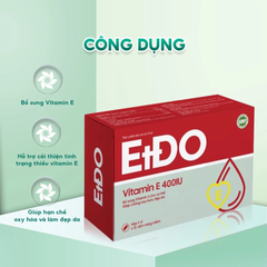 (Chính hãng) Viên Uống Vitamin E 400IU EtĐo Hộp 30 Viên Chính Hãng - Bổ Sung Vitamin E, Hỗ Trợ Chống Oxy Hóa, Dưỡng Da Mịn Màng
