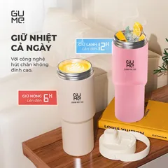 (Hàng nhập khẩu) Cốc giữ nhiệt inox 316 phủ gốm Gume GM-F3301 màu be 735ml