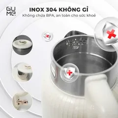(Hàng nhập khẩu) Ấm đun nước siêu tốc cách nhiệt Gume Korea GM-EK041 Dung Tích 1.7L