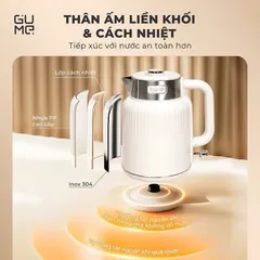 (Hàng nhập khẩu) Ấm đun nước siêu tốc cách nhiệt Gume Korea GM-EK041 Dung Tích 1.7L