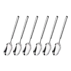 (Hàng nhập khẩu) Bộ 6 Thìa Inox 316 GUME GM-D1301 Cán Dài 21cm Cao Cấp - Màu Bạc