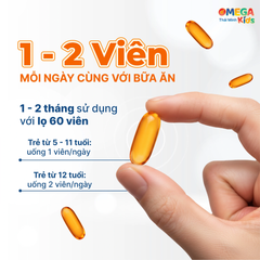 (Hàng chính hãng) Viên Uống Omega Kids Thái Minh Hộp 60 Viên - Hỗ Trợ Bổ Sung Omega 3, Vitamin D3, K2 Cho Bé