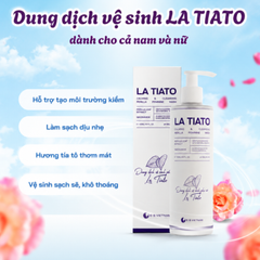 (Hàng chính hãng) Dung Dịch Vệ Sinh La Tiato 145ml - Làm Sạch, Giữ Ẩm, Cân Bằng Độ pH Vùng Kín