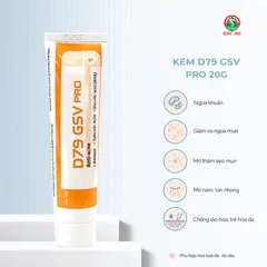 (Hàng chính hãng) Gel D79 GSV Pro Tuýp 20g - Ngăn Ngừa Mụn, Làm Mờ Thâm Do Mụn