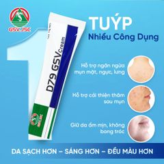 (Hàng chính hãng) Kem D79 GSV Cream Tuýp 15g - Giảm Mụn Trứng Cá, Mụn Lưng, Dày Sừng Nang Lông