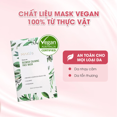 (Hàng nhập khẩu) Mặt Nạ Make9 Blemish Calming Face Mask Hỗ Trợ Làm Dịu, Cấp Ẩm & Làm Sáng Da - 1 Miếng