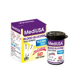(Hàng nhập khẩu) Que Thử Đường Huyết MediUSA TS3300 Max Hộp 50 Que - Dùng Cho Máy Đo Đường Huyết GM3300Max