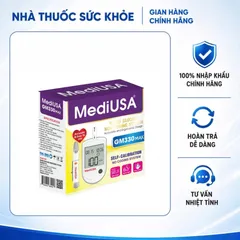 (Hàng nhập khẩu) Máy Đo Đường Huyết MediUSA GM330Max - Tự Động Mã Hóa, Kết Quả Trong 6 Giây