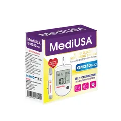 (Hàng nhập khẩu) Máy Đo Đường Huyết MediUSA GM330Max - Tự Động Mã Hóa, Kết Quả Trong 6 Giây