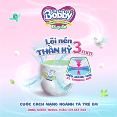 (Hàng chính hãng) Tã Quần Bobby M60+2 Miếng - Cho Bé 6-11kg, Khô Thoáng, Ngừa Hăm