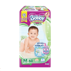 (Hàng chính hãng) Tã Quần Bobby M60+2 Miếng - Cho Bé 6-11kg, Khô Thoáng, Ngừa Hăm