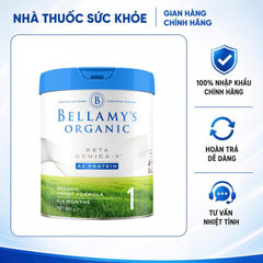 (Hàng nhập khẩu) Sữa Bellamy's Organic A2 1 800g - Cho Bé 0-6 Tháng Tuổi