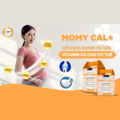 (Hàng chính hãng) Canxi Hữu Cơ Dạng Nước Momy Cal+ Hộp 30 Gói - Bổ Sung Canxi, Vitamin D3