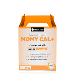 (Hàng chính hãng) Canxi Hữu Cơ Dạng Nước Momy Cal+ Hộp 30 Gói - Bổ Sung Canxi, Vitamin D3