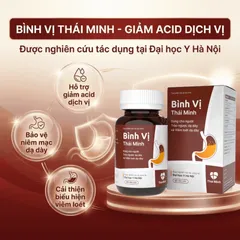 Viên uống Bình Vị Thái Minh - Hỗ trợ tiêu hóa tự nhiên, giảm acid dạ dày, viêm loét hiệu quả - Lọ 80 viên