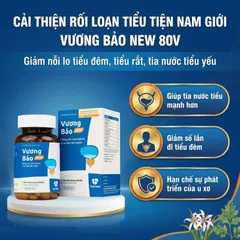 Viên uống Vương Bảo Thái Minh cho nam giới - Hỗ trợ sức khỏe tuyến tiền liệt từ thảo mộc tự nhiên - Lọ 80 viên