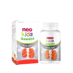 (Hàng nhập khẩu) Kẹo Dẻo Neo Kids Gummies VitaZinC Con Gấu Lọ 60 Viên - Bổ Sung Kẽm Hữu Cơ, Hỗ Trợ Bé Ăn Ngon