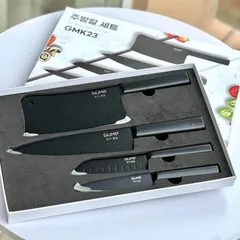 (Hàng nhập khẩu) Bộ dao thép không gỉ  4 món cao cấp Gume GMK23