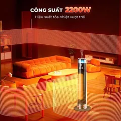(Hàng nhập khẩu) Máy Sưởi Gốm Kèm Phun Sương Bù Ẩm GUME GM-S2558 - Điều Khiển Giọng Nói, Công Suất 2200W