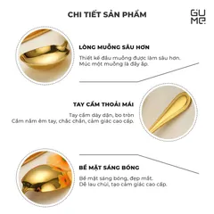 (Hàng nhập khẩu) Muôi Canh Inox 18/10 Cao Cấp Gume GM-D1101G Màu Vàng
