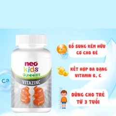 (Hàng nhập khẩu) Kẹo Dẻo Neo Kids Gummies VitaZinC Con Gấu Lọ 60 Viên - Bổ Sung Kẽm Hữu Cơ, Hỗ Trợ Bé Ăn Ngon