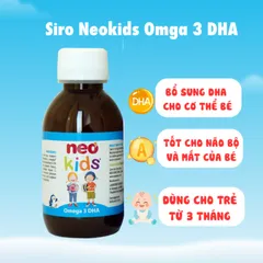 (Hàng nhập khẩu) Siro Neo Kids Omega 3 DHA Lọ 150ml - Dầu Cá Chuẩn IFOS, Hỗ Trợ Trí Não, Thị Lực Cho Bé