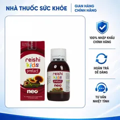 (Hàng nhập khẩu) Siro Reishi Kids Protect Lọ 150ml - Chiết Xuất Linh Chi Hữu Cơ, Hỗ Trợ Tăng Đề Kháng Cho Bé
