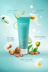 (Hàng chính hãng) Tẩy Da Chết Sinh Học Dr Lacir Honey Sugar Scrub - Làm Sạch Tế Bào Chết Dịu Nhẹ, Tuýp 120G
