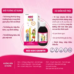 (Hàng nhập khẩu) Siro Neo Kids Growth Lọ 150ml - Vitamin Tăng Cường Hấp Thu, Giúp Bé Ăn Ngon
