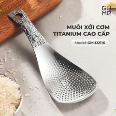 (Hàng nhập khẩu) Muôi Xới Cơm Inox Phủ Titanium Cao Cấp Không Gỉ Gume GM-D2116