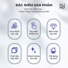 (Hàng nhập khẩu) Bộ 6 Nĩa Hoa Quả Inox 18/10 Gume GM D2117 Không Gỉ