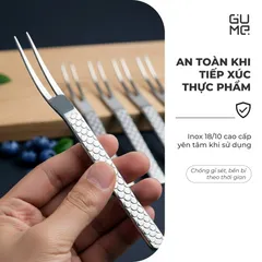 (Hàng nhập khẩu) Bộ 6 Nĩa Hoa Quả Inox 18/10 Gume GM D2117 Không Gỉ