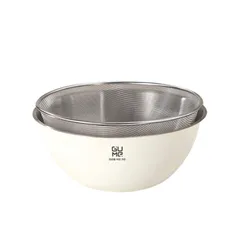 (Hàng nhập khẩu) Bộ Rổ Chậu Inox 304 GUME GM-DR0025 Size 25cm - Thiết Kế 2 Trong 1