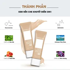 (Hàng nhập khẩu) Kem Nền Ahohwa Brightening Blemish Balm SPF50+/PA+++ 50gr - Che Khuyết Điểm 3in1