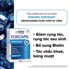 (Hàng nhập khẩu) Viên Uống Forcapil Fortifiant Arkopharma Hộp 60 Viên - Hỗ Trợ Giảm Rụng Tóc, Tóc Và Móng Chắc Khỏe