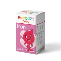 (Hàng nhập khẩu) Siro Rainbovit Baby Iron Bổ Sung Sắt Hữu Cơ Cho Bé Từ Sơ Sinh - Hỗ Trợ Tạo Máu, Lọ 30ML