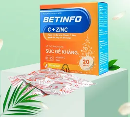 (Hàng chính hãng) Viên sủi Betinfo C + Zinc hỗ trợ tăng cường sức đề kháng - hộp 20 viên