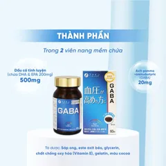 (Hàng nhập khẩu) Viên Uống FFC GABA Fine Japan 60 Viên - Hỗ Trợ Ổn Định Huyết Áp, Bổ Sung DHA EPA