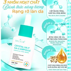 (Hàng chính hãng) Serum Dr Lacir Crystal HA-P HA-0 Ampoule 25ml - Căng Bóng, Dưỡng Ẩm, Mờ Thâm Nám
