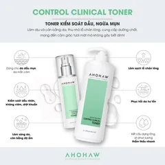 (Hàng nhập khẩu) Toner Ahohaw Control Clinical Cân Bằng Da, Cấp Ẩm Dịu Nhẹ, Cải Thiện Mụn 140ml
