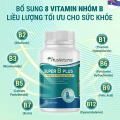 (Hàng nhập khẩu) AusNatures Super B Plus Lọ 60 Viên - Vitamin B Tổng Hợp Hỗ Trợ Duy Trì Năng Lượng, Hỗ Trợ Hệ Thần Kinh