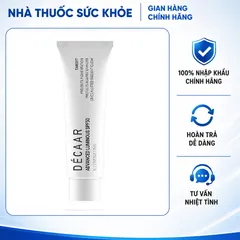 Hàng nhập khẩu) Kem chống nắng làm trắng da Décaar Advanced Luminous SPF 50 tuýp 15ml