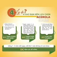 (Hàng chính hãng) ADIVA Acerola C Plus Hộp 60 Viên - Bổ Sung Vitamin C Từ Acerola Hỗ Trợ Tăng Cường Sức Đề Kháng