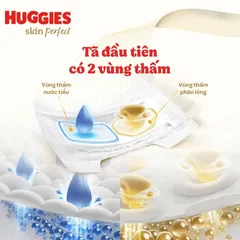 (Hàng chính hãng) Tã Quần Huggies Skin Perfect Mega Jumbo Size L 88 Miếng 9-14kg - 2 Vùng Thấm, Dịu Nhẹ Cho Da Bé