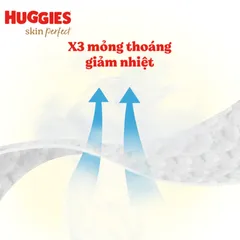 (Hàng chính hãng) Tã Quần Huggies Skin Perfect Mega Jumbo Size M 98 Miếng (6-11kg) - 2 Vùng Thấm Dual Zone, Thấm Hút Đến 12H