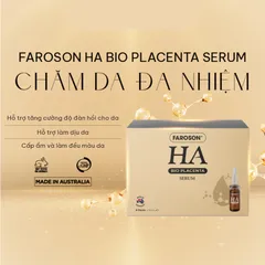 (Hàng nhập khẩu) Faroson HA Bio Placenta Serum Hộp 6 Lọ x 10ml - Serum Dưỡng Ẩm Hỗ Trợ Làm Mịn Da