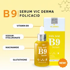 (Hàng nhập khẩu) Vic Derma Serum B9 Hộp 50ml - Tinh Chất Dưỡng Ẩm Hỗ Trợ Làm Dịu Da