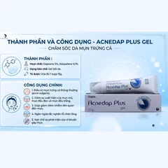 (Hàng nhập khẩu) Acnedap Plus Gel Tuýp 15g - Gel Hỗ Trợ Chăm Sóc Da Mụn Trứng Cá