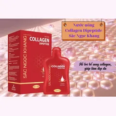 (Hàng chính hãng) Nước Uống Collagen Dipeptide Sắc Ngọc Khang Hộp 15 Túi x 20ml - Hỗ Trợ Dưỡng Ẩm, Làm Mịn Da